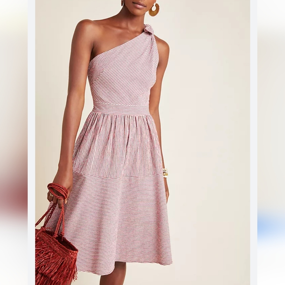 NWT Anthropologie Gal Meets Glam Martha One Shoulder Dress